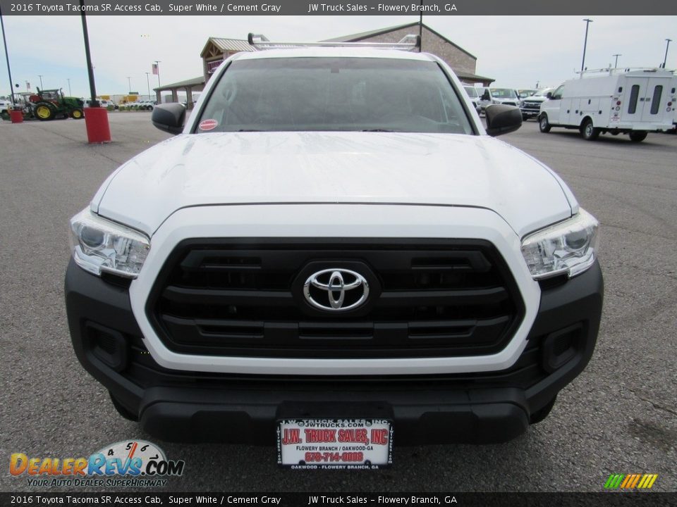 2016 Toyota Tacoma SR Access Cab Super White / Cement Gray Photo #8