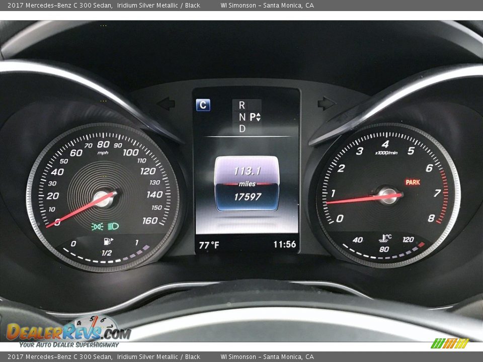 2017 Mercedes-Benz C 300 Sedan Iridium Silver Metallic / Black Photo #20