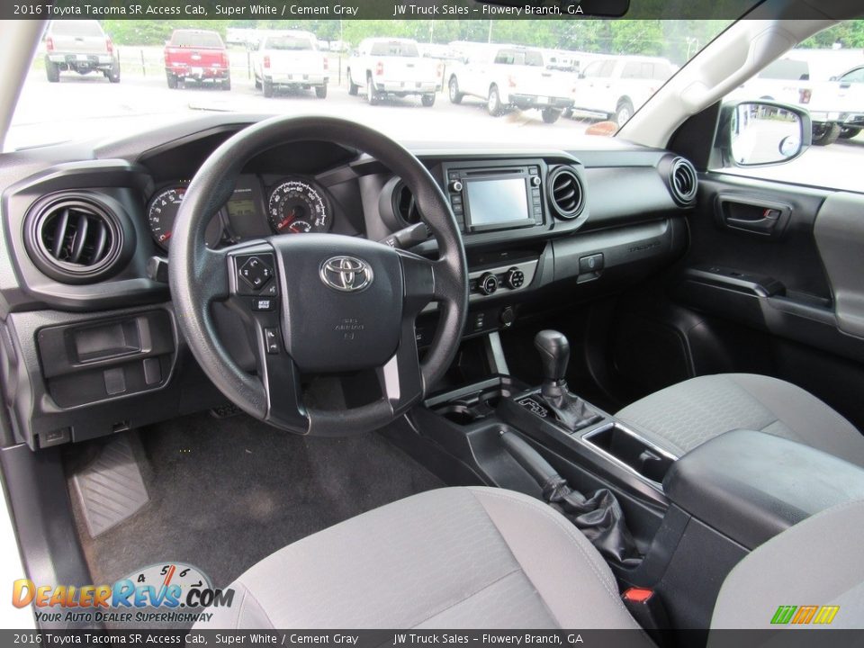 2016 Toyota Tacoma SR Access Cab Super White / Cement Gray Photo #26