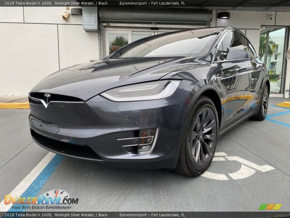 Midnight Silver Metallic 2018 Tesla Model X 100D Photo #4