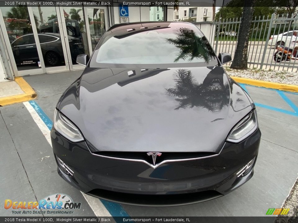 2018 Tesla Model X 100D Midnight Silver Metallic / Black Photo #6