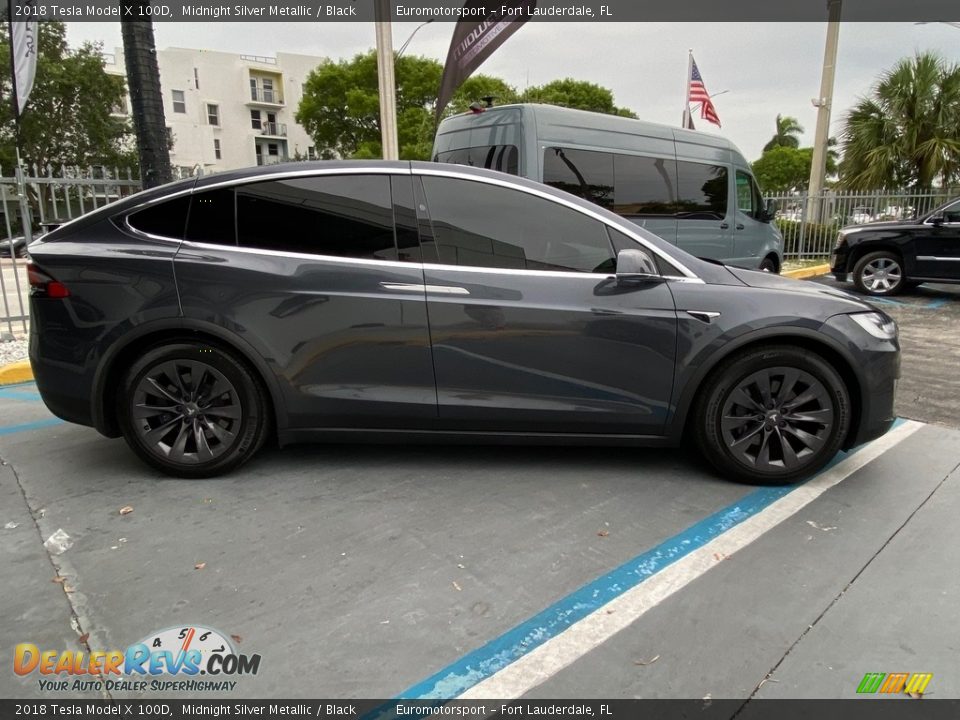 Midnight Silver Metallic 2018 Tesla Model X 100D Photo #8