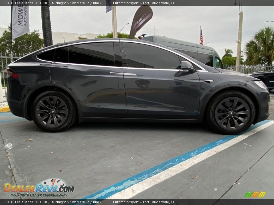 2018 Tesla Model X 100D Midnight Silver Metallic / Black Photo #9