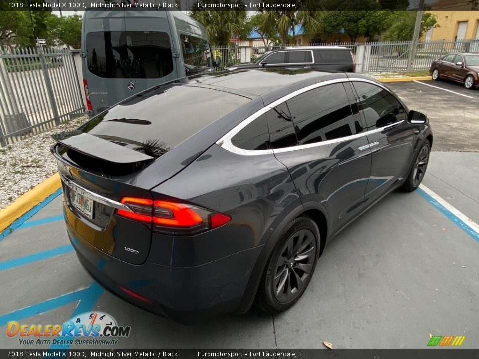 2018 Tesla Model X 100D Midnight Silver Metallic / Black Photo #10