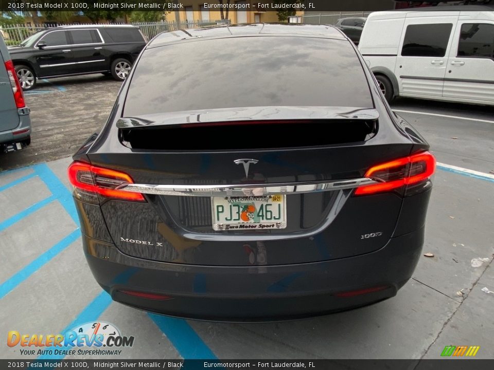 2018 Tesla Model X 100D Midnight Silver Metallic / Black Photo #12