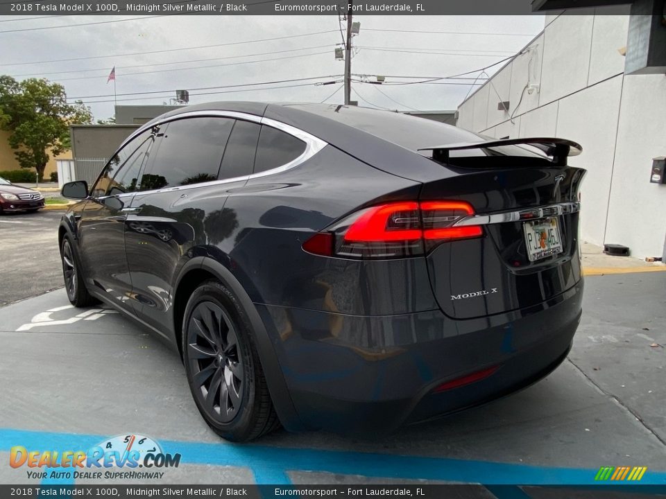 2018 Tesla Model X 100D Midnight Silver Metallic / Black Photo #16