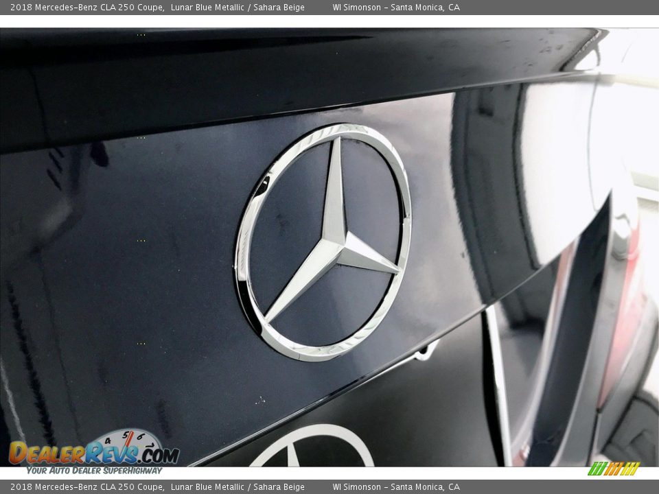 2018 Mercedes-Benz CLA 250 Coupe Lunar Blue Metallic / Sahara Beige Photo #7