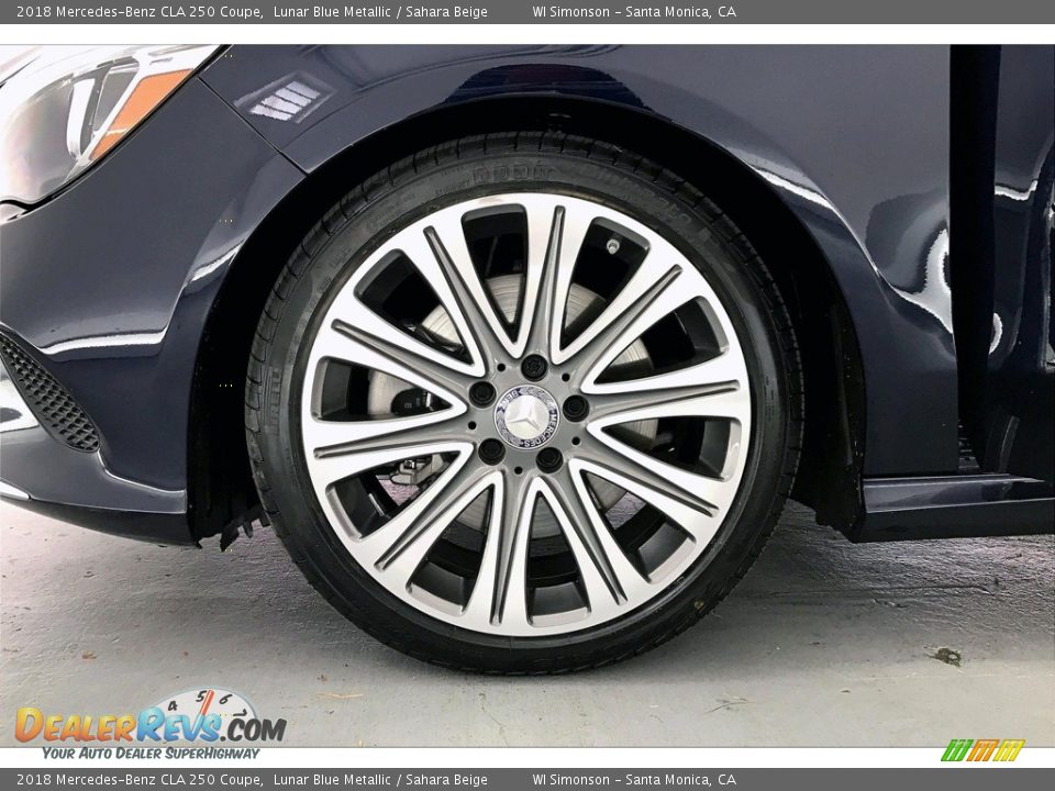 2018 Mercedes-Benz CLA 250 Coupe Lunar Blue Metallic / Sahara Beige Photo #8