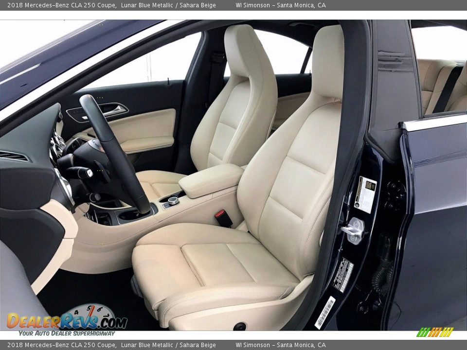 2018 Mercedes-Benz CLA 250 Coupe Lunar Blue Metallic / Sahara Beige Photo #14