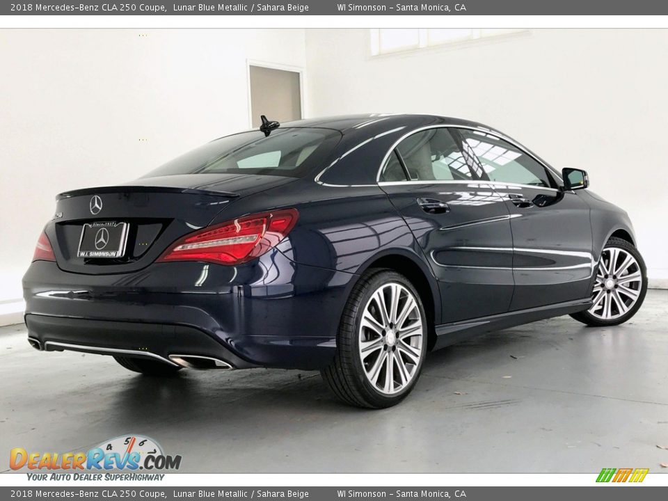 2018 Mercedes-Benz CLA 250 Coupe Lunar Blue Metallic / Sahara Beige Photo #16