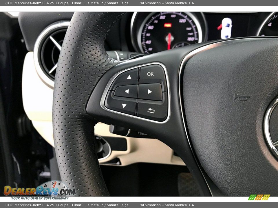 2018 Mercedes-Benz CLA 250 Coupe Lunar Blue Metallic / Sahara Beige Photo #18