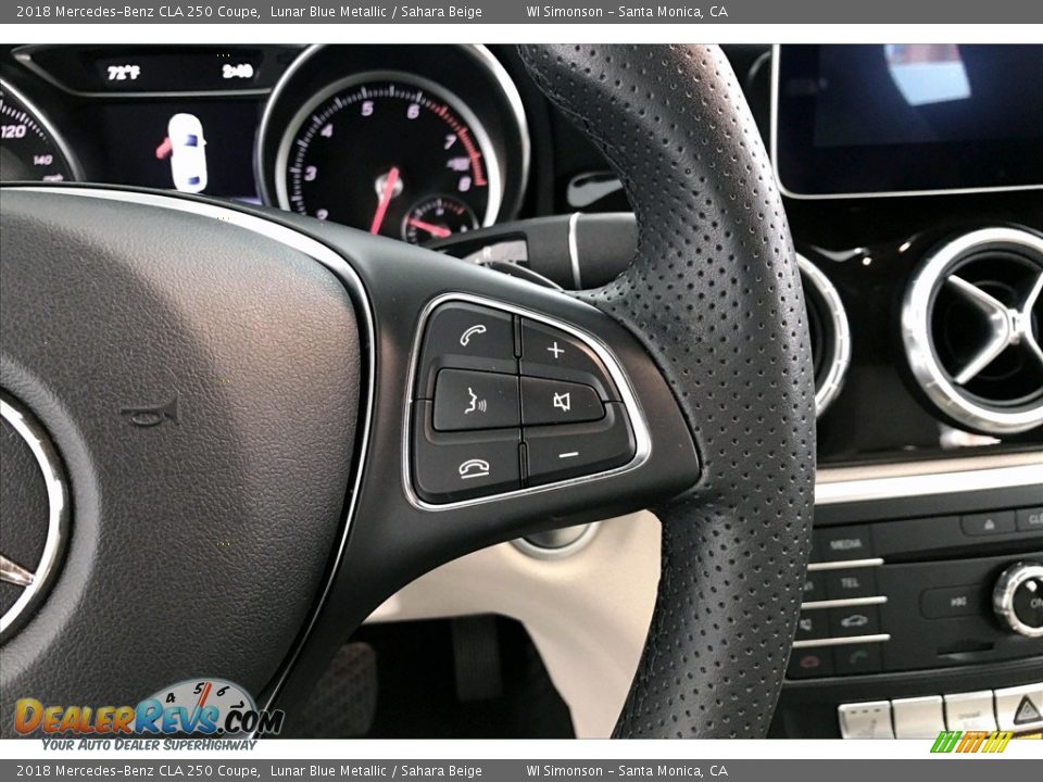 2018 Mercedes-Benz CLA 250 Coupe Lunar Blue Metallic / Sahara Beige Photo #19
