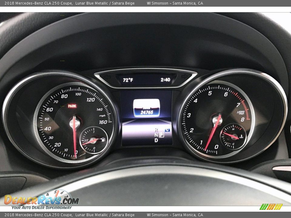 2018 Mercedes-Benz CLA 250 Coupe Lunar Blue Metallic / Sahara Beige Photo #20