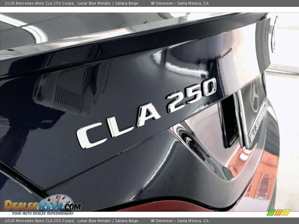 2018 Mercedes-Benz CLA 250 Coupe Lunar Blue Metallic / Sahara Beige Photo #27