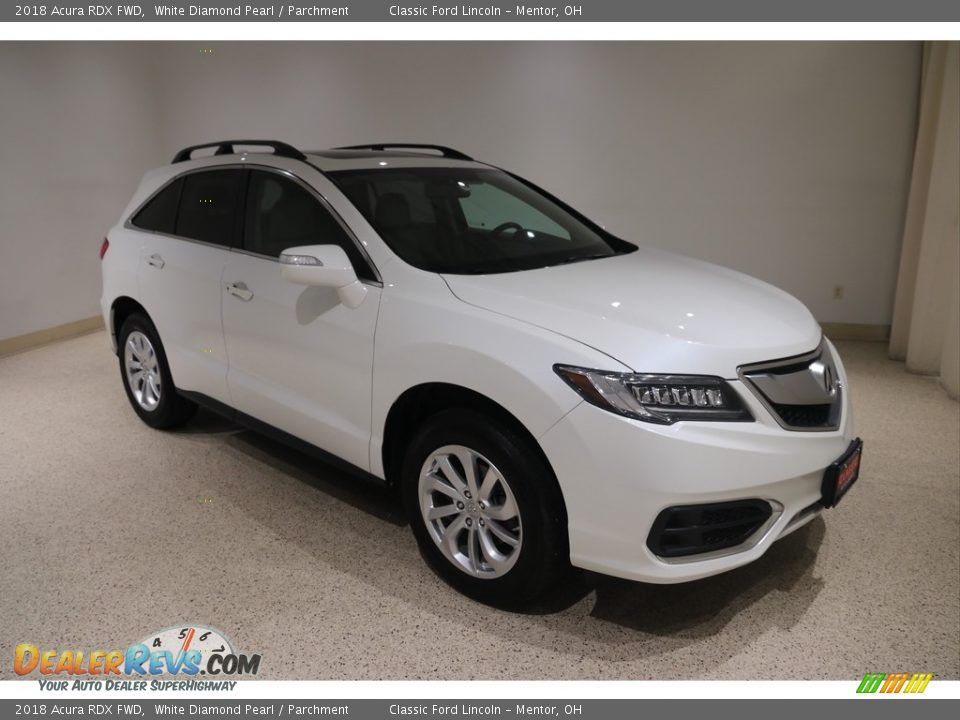 2018 Acura RDX FWD White Diamond Pearl / Parchment Photo #1