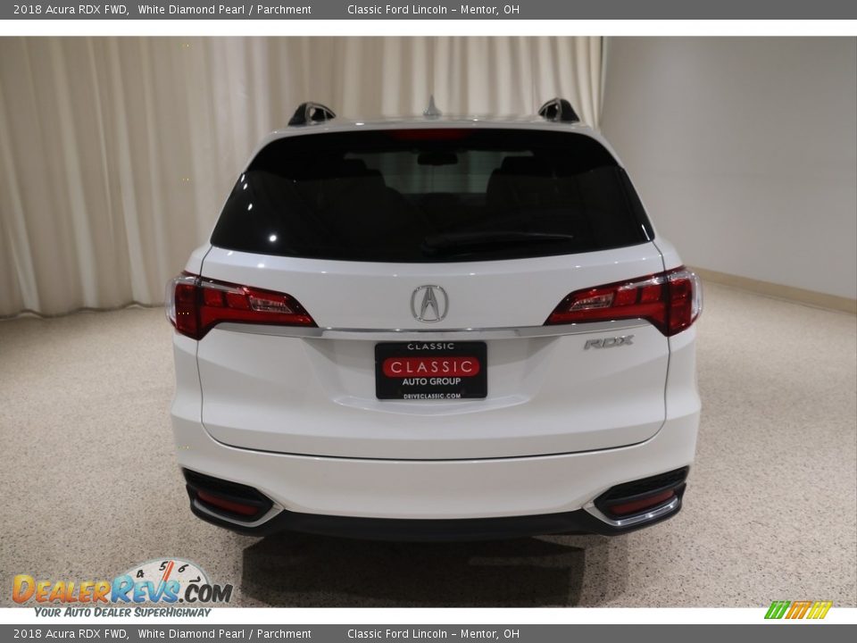 2018 Acura RDX FWD White Diamond Pearl / Parchment Photo #4