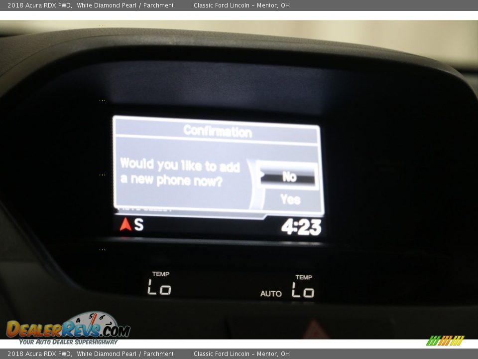 2018 Acura RDX FWD White Diamond Pearl / Parchment Photo #12