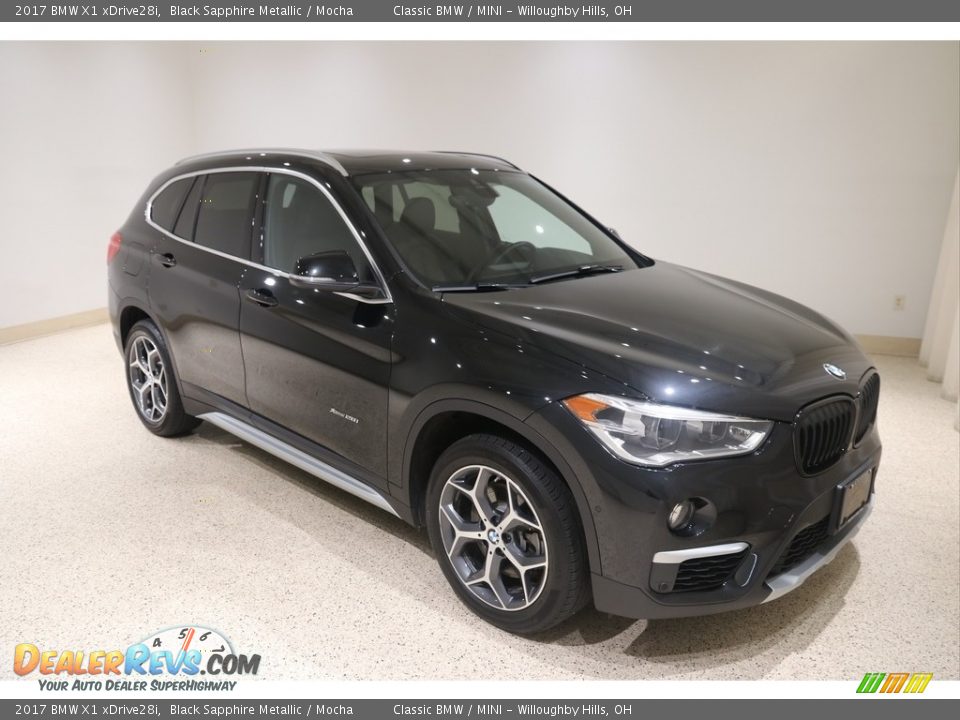2017 BMW X1 xDrive28i Black Sapphire Metallic / Mocha Photo #1