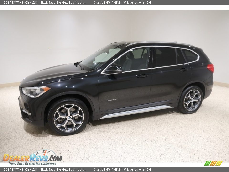 2017 BMW X1 xDrive28i Black Sapphire Metallic / Mocha Photo #3