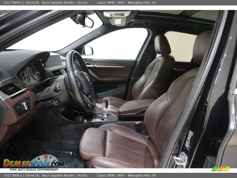 2017 BMW X1 xDrive28i Black Sapphire Metallic / Mocha Photo #6