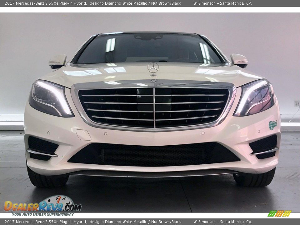 2017 Mercedes-Benz S 550e Plug-In Hybrid designo Diamond White Metallic / Nut Brown/Black Photo #2