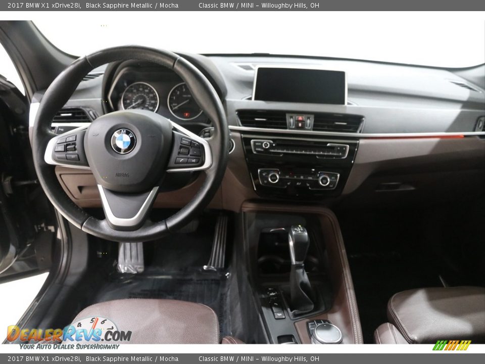 2017 BMW X1 xDrive28i Black Sapphire Metallic / Mocha Photo #7