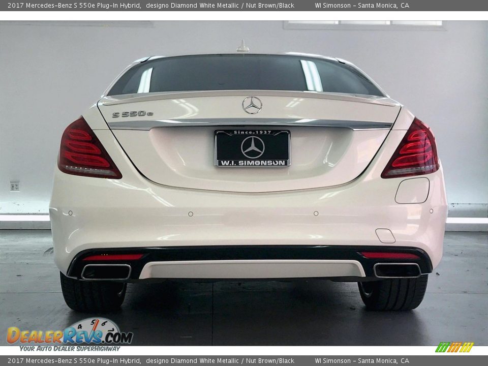 2017 Mercedes-Benz S 550e Plug-In Hybrid designo Diamond White Metallic / Nut Brown/Black Photo #3