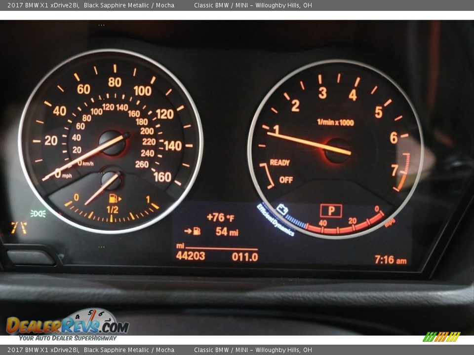 2017 BMW X1 xDrive28i Black Sapphire Metallic / Mocha Photo #9