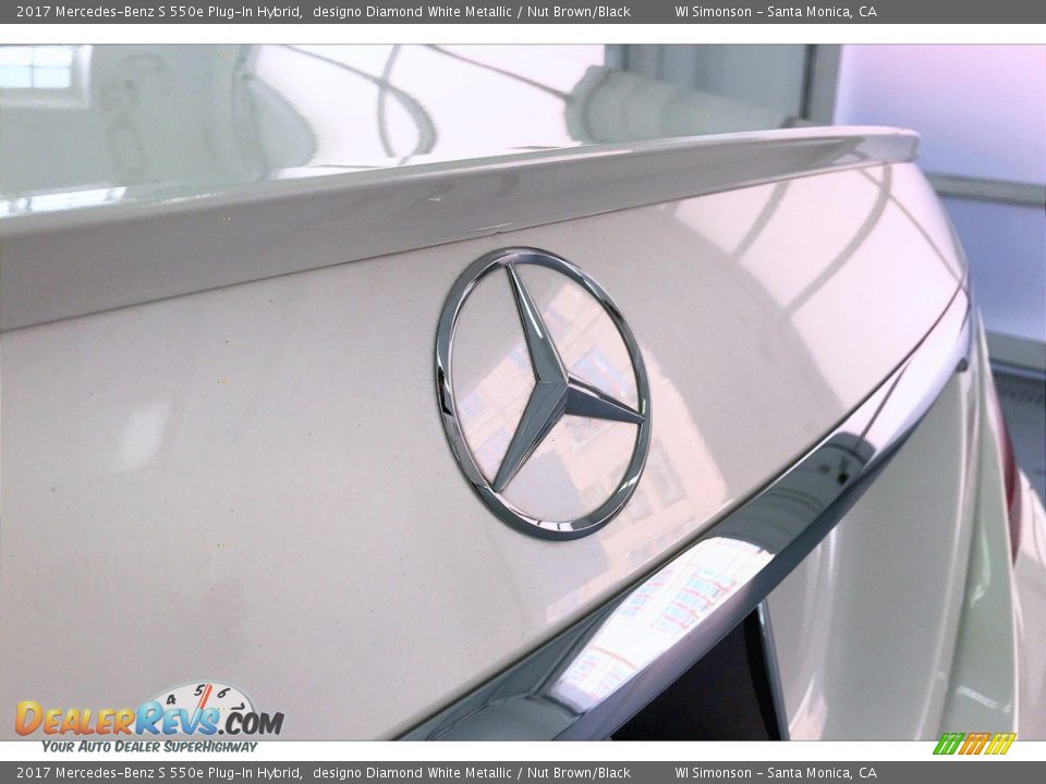 2017 Mercedes-Benz S 550e Plug-In Hybrid designo Diamond White Metallic / Nut Brown/Black Photo #7