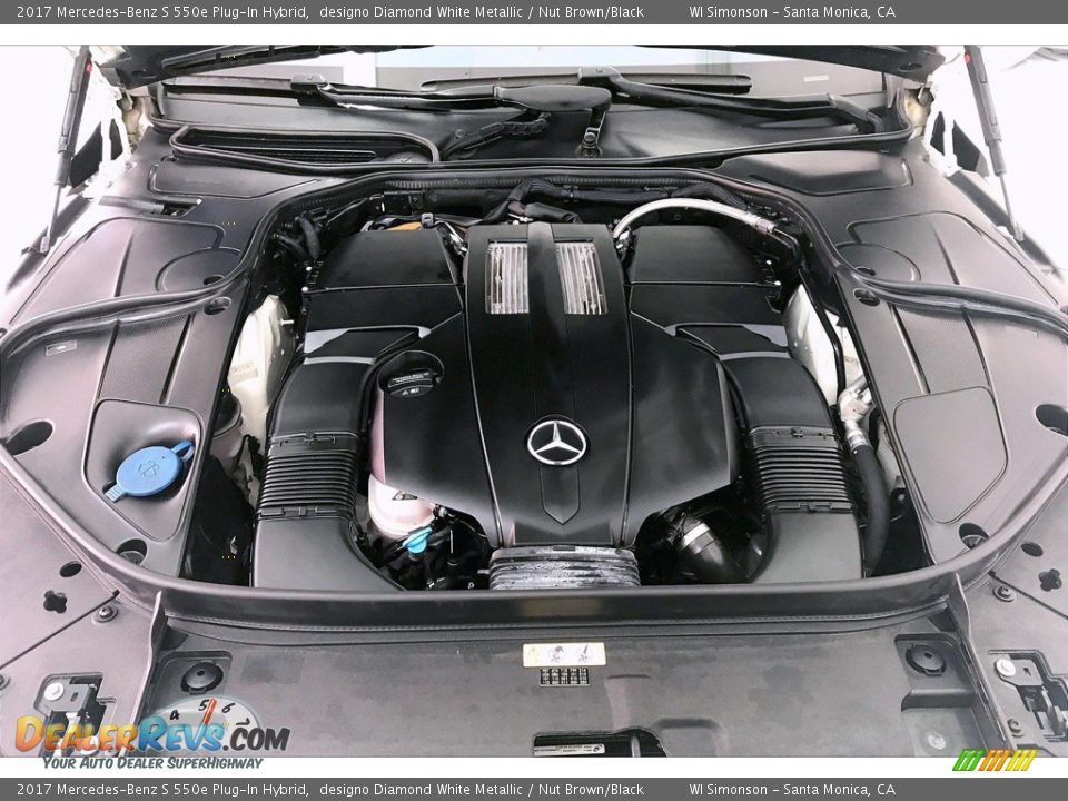 2017 Mercedes-Benz S 550e Plug-In Hybrid designo Diamond White Metallic / Nut Brown/Black Photo #9