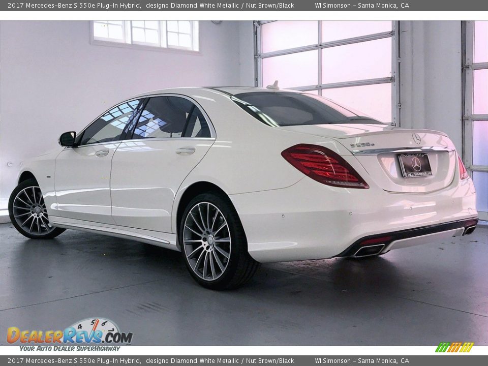 2017 Mercedes-Benz S 550e Plug-In Hybrid designo Diamond White Metallic / Nut Brown/Black Photo #10