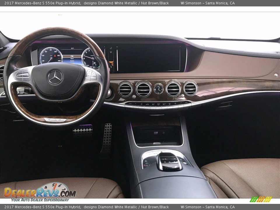 2017 Mercedes-Benz S 550e Plug-In Hybrid designo Diamond White Metallic / Nut Brown/Black Photo #17