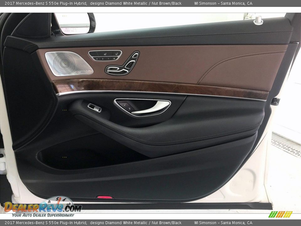 2017 Mercedes-Benz S 550e Plug-In Hybrid designo Diamond White Metallic / Nut Brown/Black Photo #30