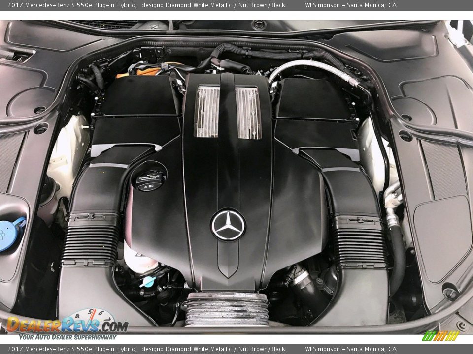 2017 Mercedes-Benz S 550e Plug-In Hybrid designo Diamond White Metallic / Nut Brown/Black Photo #31