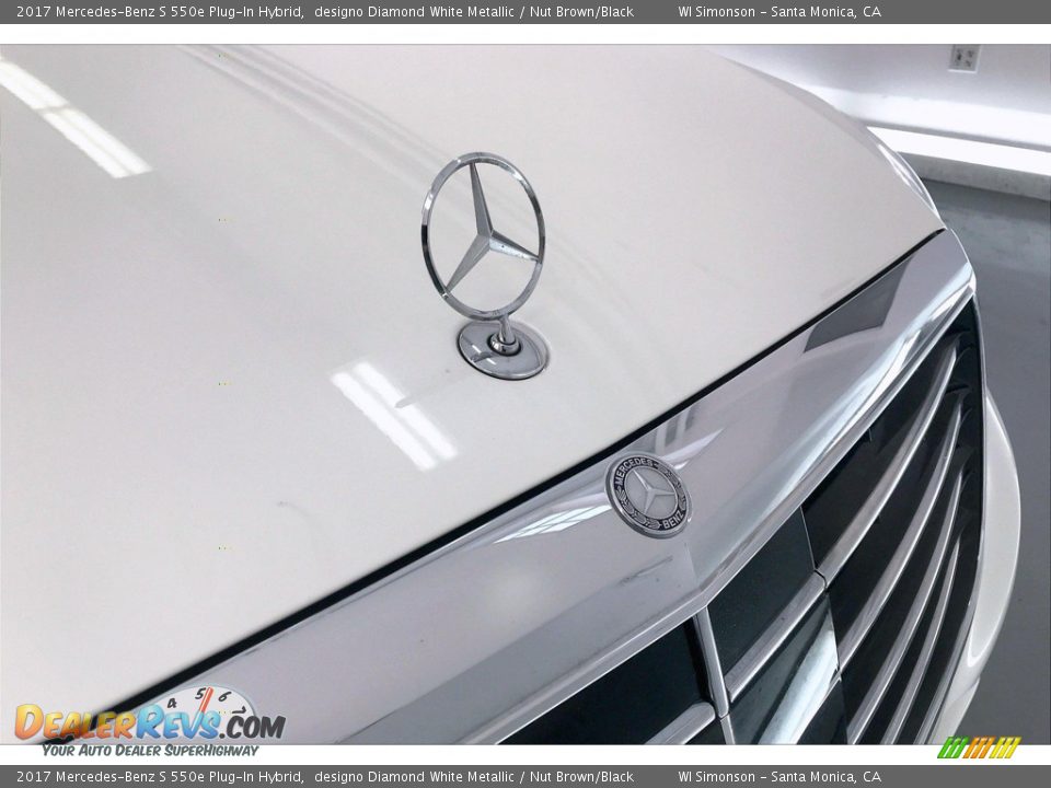 2017 Mercedes-Benz S 550e Plug-In Hybrid designo Diamond White Metallic / Nut Brown/Black Photo #33
