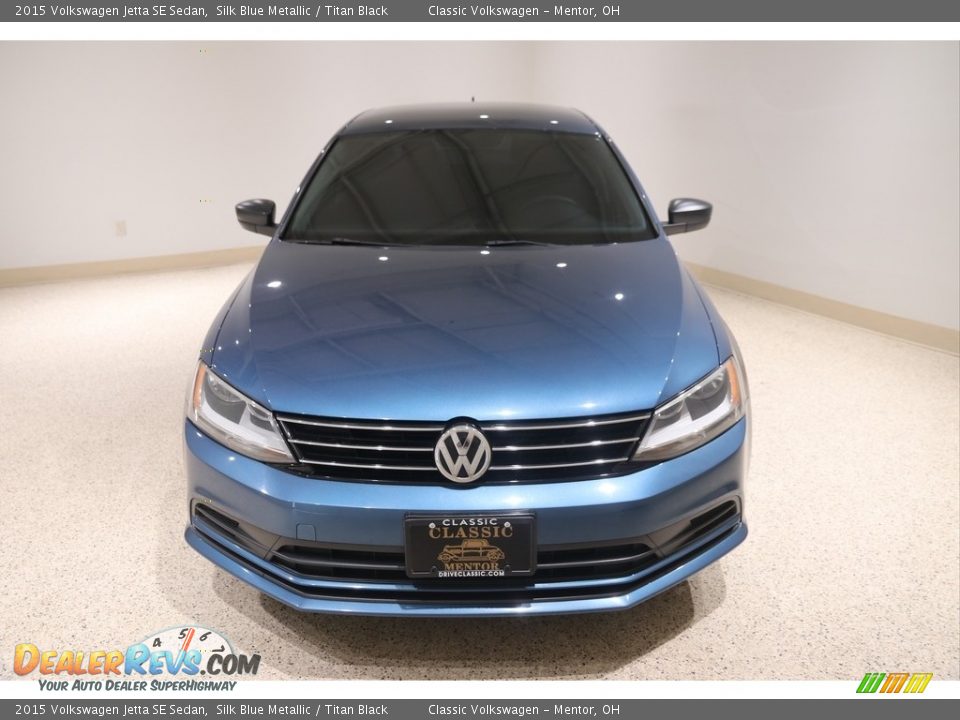 2015 Volkswagen Jetta SE Sedan Silk Blue Metallic / Titan Black Photo #2