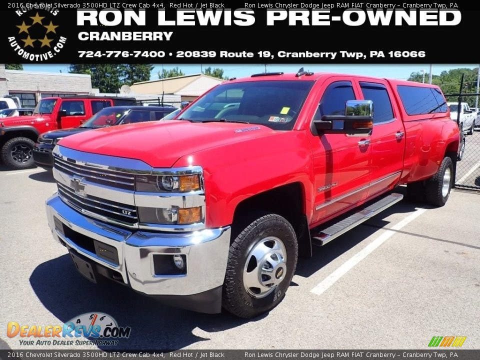 2016 Chevrolet Silverado 3500HD LTZ Crew Cab 4x4 Red Hot / Jet Black Photo #1