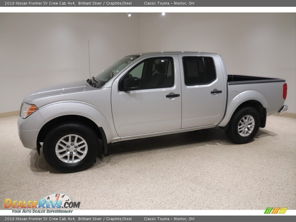 2019 Nissan Frontier SV Crew Cab 4x4 Brilliant Silver / Graphite/Steel Photo #3