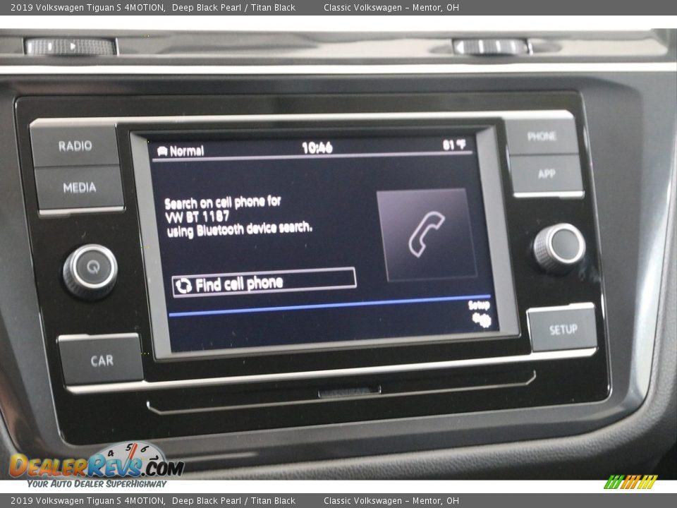 2019 Volkswagen Tiguan S 4MOTION Deep Black Pearl / Titan Black Photo #12