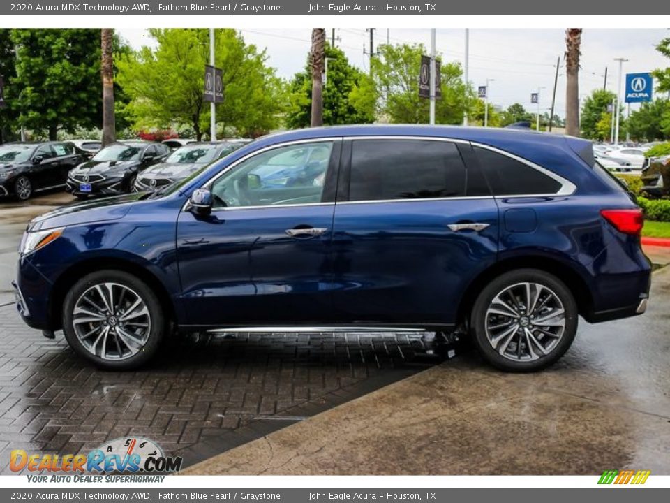 2020 Acura MDX Technology AWD Fathom Blue Pearl / Graystone Photo #4
