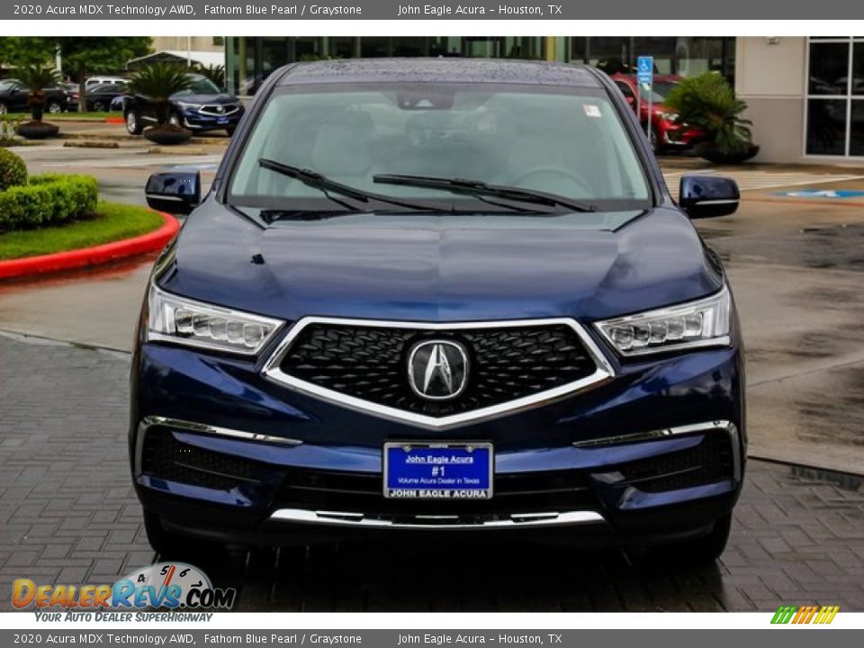 2020 Acura MDX Technology AWD Fathom Blue Pearl / Graystone Photo #2