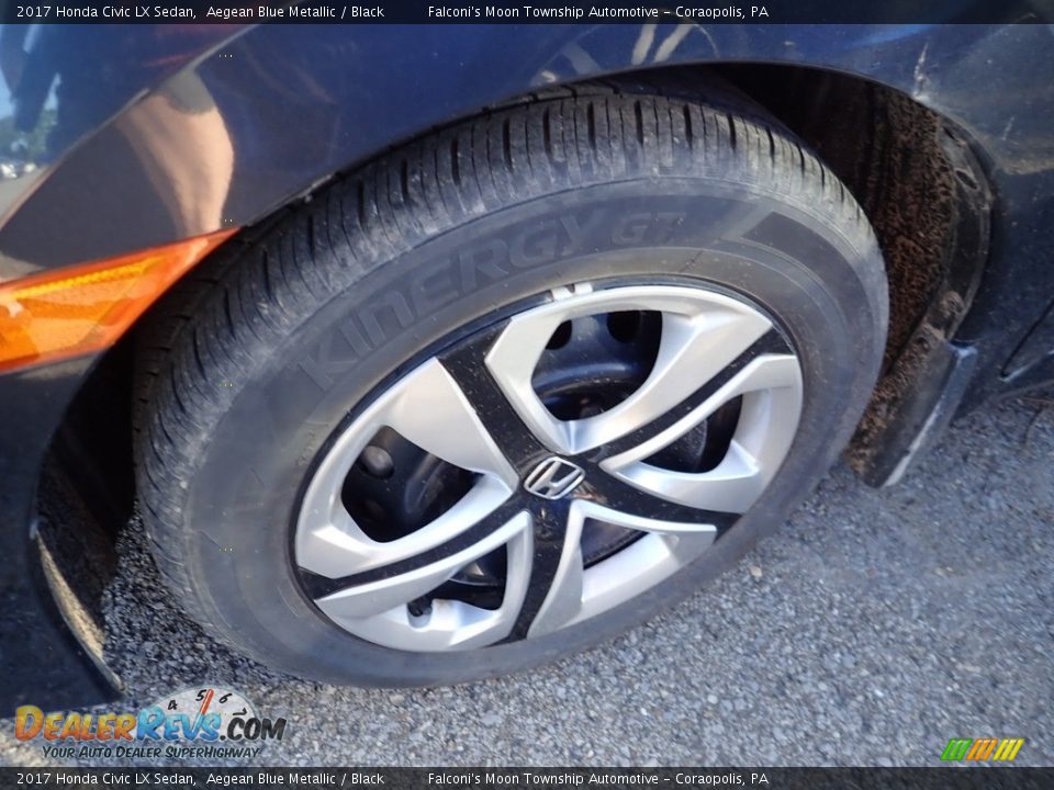2017 Honda Civic LX Sedan Aegean Blue Metallic / Black Photo #2