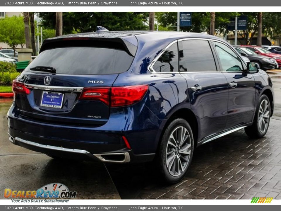 2020 Acura MDX Technology AWD Fathom Blue Pearl / Graystone Photo #7