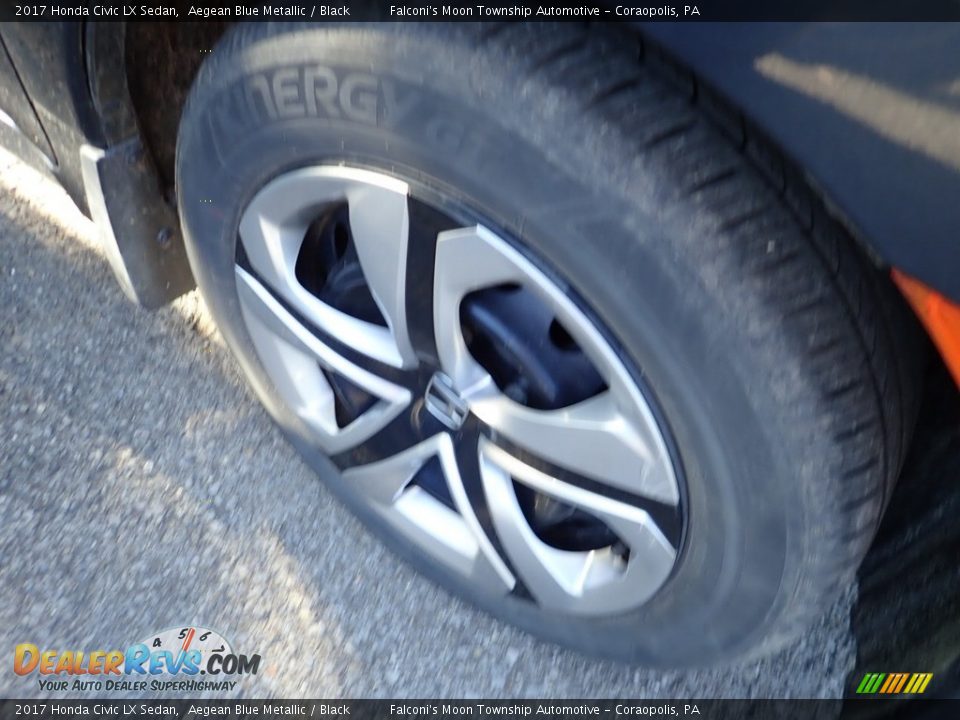 2017 Honda Civic LX Sedan Aegean Blue Metallic / Black Photo #5