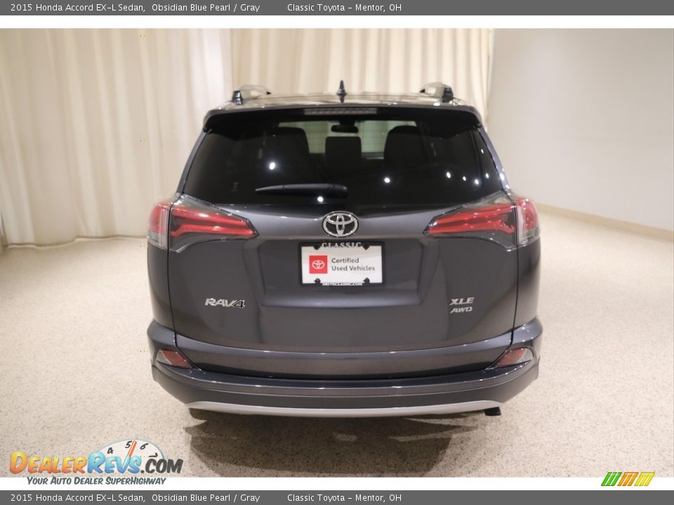 2015 Honda Accord EX-L Sedan Obsidian Blue Pearl / Gray Photo #4