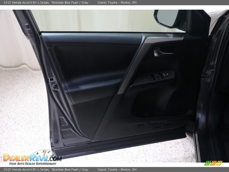 2015 Honda Accord EX-L Sedan Obsidian Blue Pearl / Gray Photo #5