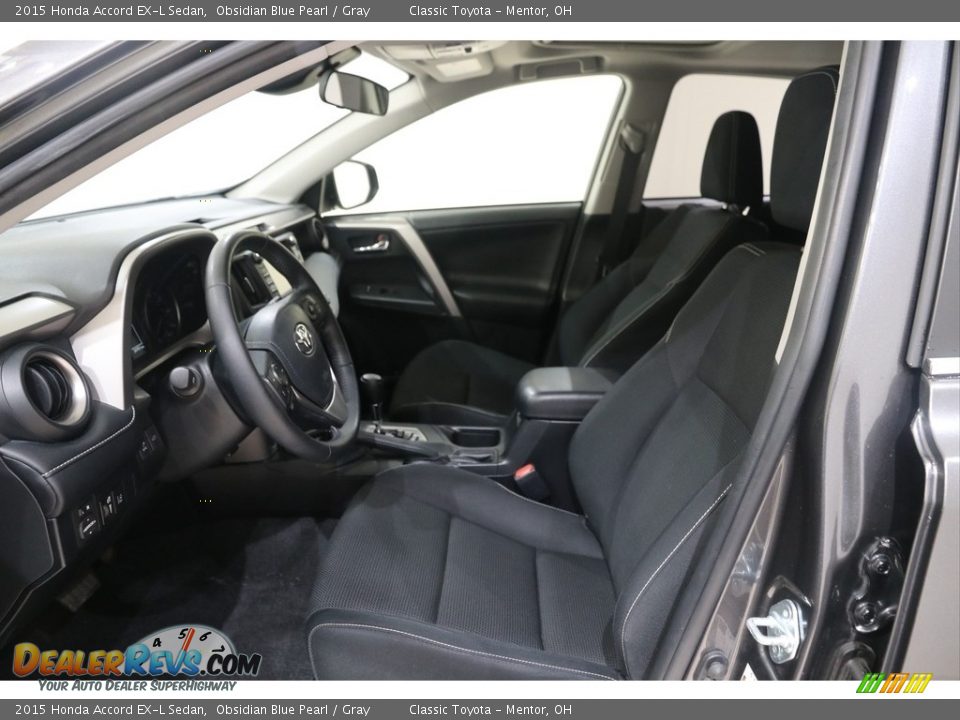 2015 Honda Accord EX-L Sedan Obsidian Blue Pearl / Gray Photo #6