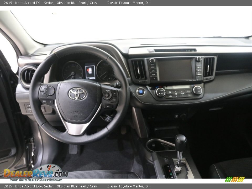 2015 Honda Accord EX-L Sedan Obsidian Blue Pearl / Gray Photo #7