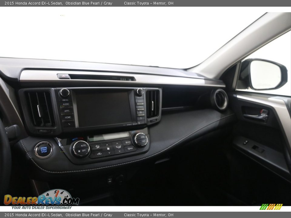 2015 Honda Accord EX-L Sedan Obsidian Blue Pearl / Gray Photo #10