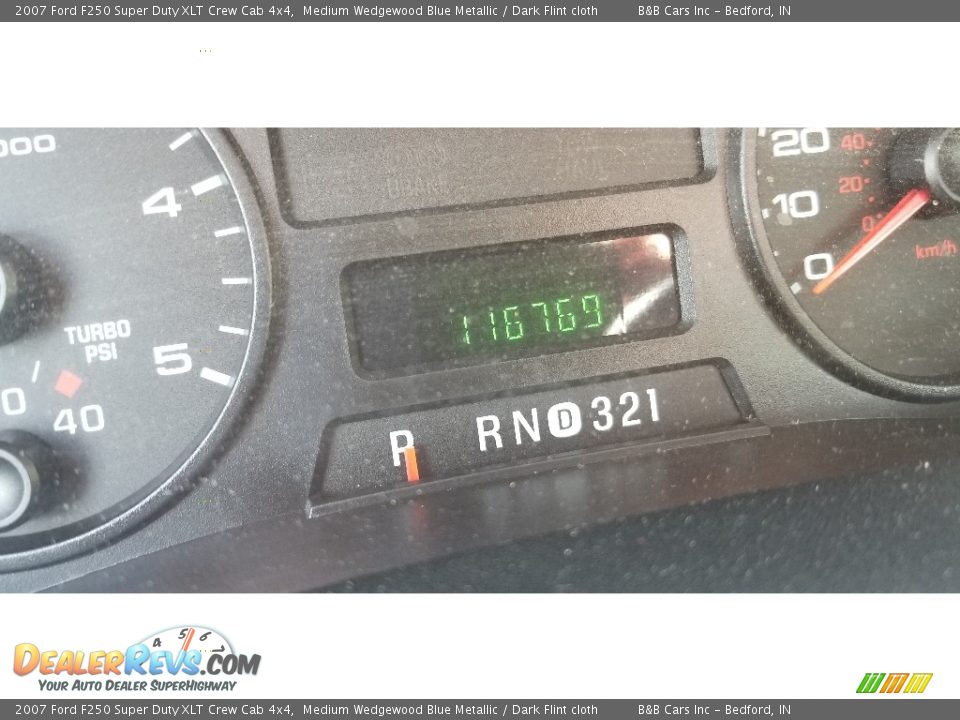 2007 Ford F250 Super Duty XLT Crew Cab 4x4 Medium Wedgewood Blue Metallic / Dark Flint cloth Photo #15
